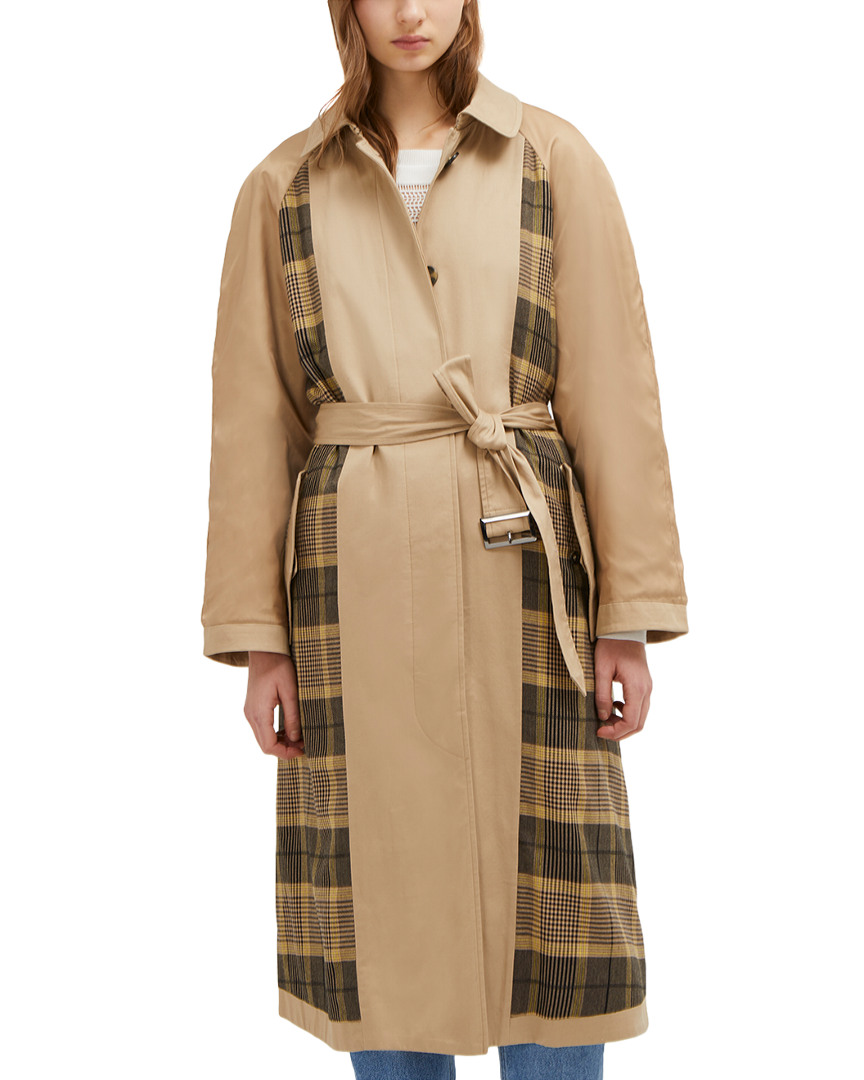 Image of French Connection Anais Check Belted Trench Coat
