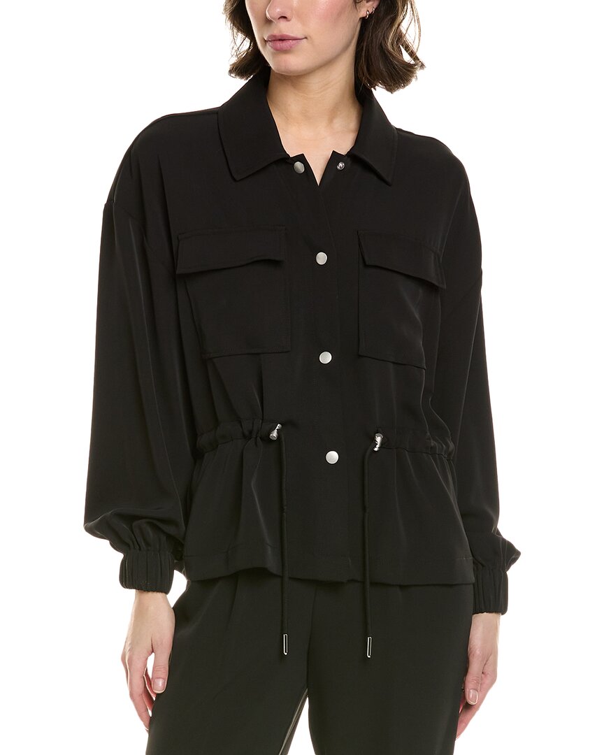 Requirements Drapey Crepe Jacket In Black