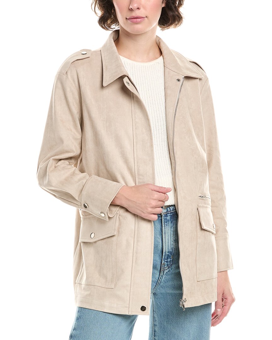 Pascale La Mode Full Zip Short Jacket In Neutral