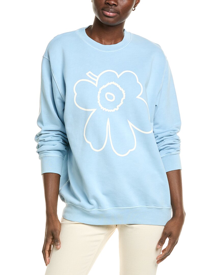 Marimekko Piirto Unikko Sweatshirt In Blue