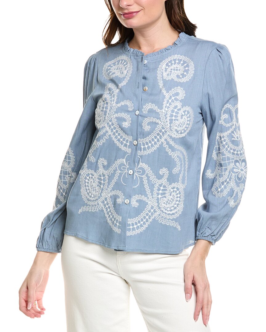 Shop Anna Kay Marsha Blouse In Blue