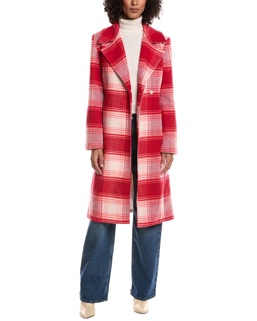 Noize Long Coat In Red