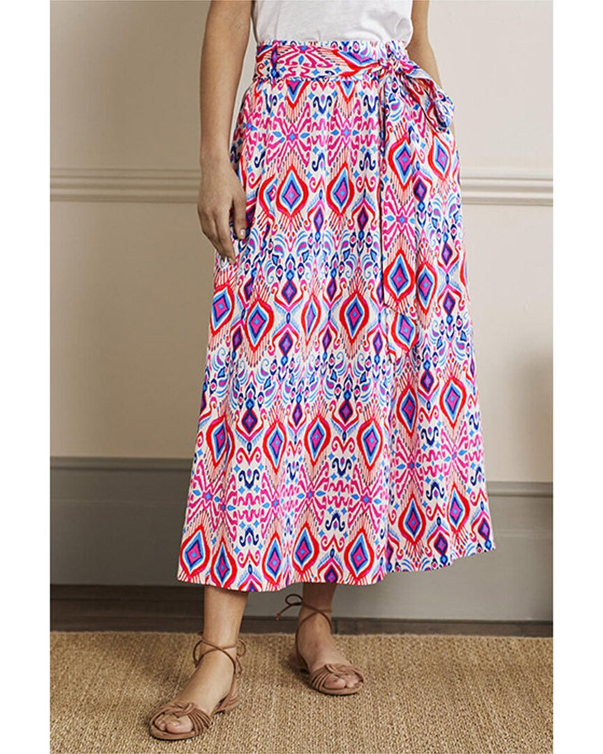 Shop Boden Rosemary Linen Midi Skirt In Beige