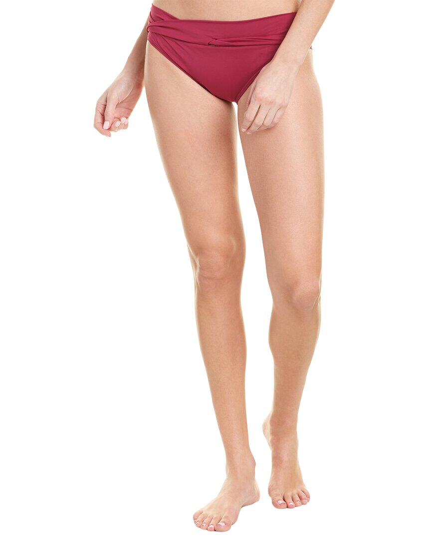 Shop Tommy Bahama Pearl Hi Waist Twist Front Bottom In Red