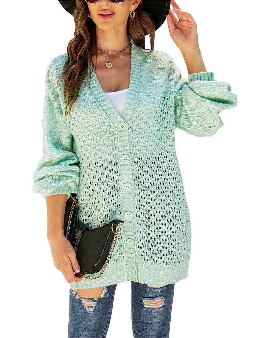Shop Caifeng Cardigan In Green