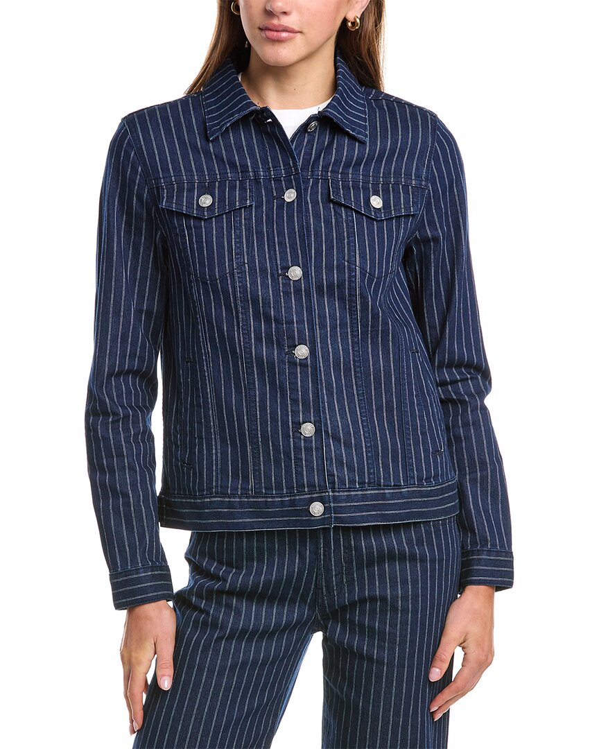 Hudson Jeans Stripe Denim Jacket In Blue
