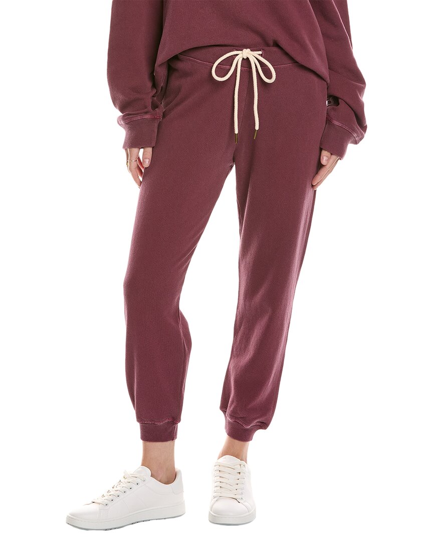 The Great Cropped Sweatpant In Burgundy