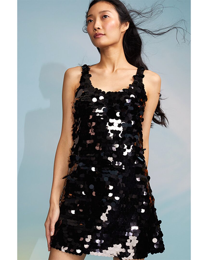 Cynthia Rowley Sequin Mini Dress In Black