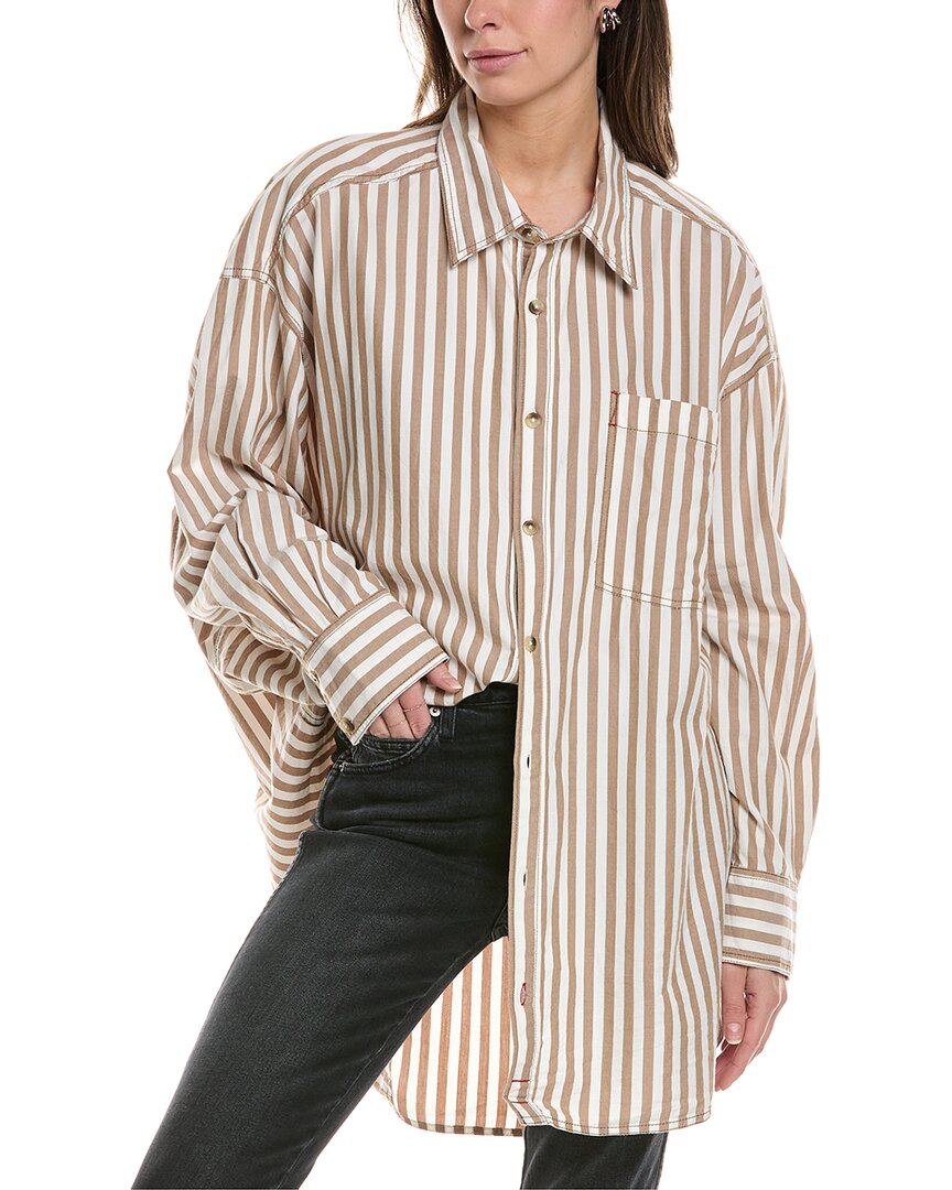Shop Free People Freddie Shirt In Brown