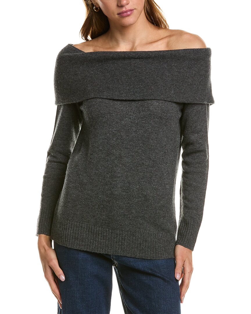 Hannah Rose Cowl Wool & Cashmere-blend Sweater In Grey