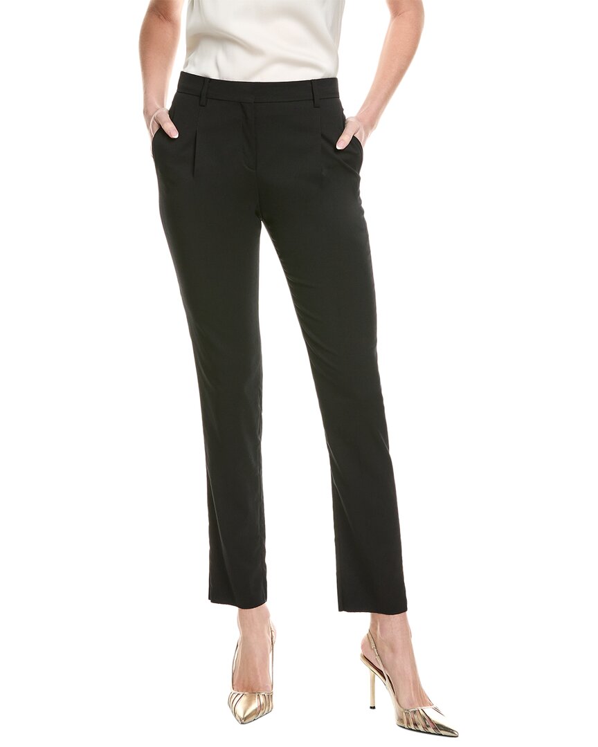 Valentino Silk-lined Wool-blend Pant In Black