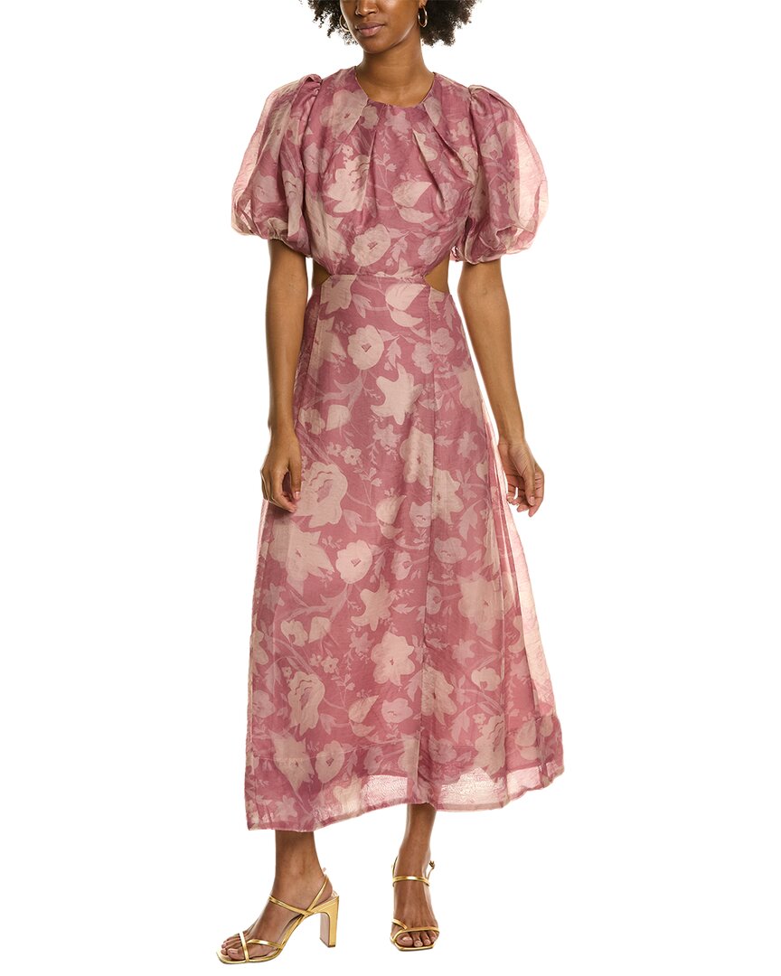 Shop Bardot Fontana Printed Midi Dress In Pink