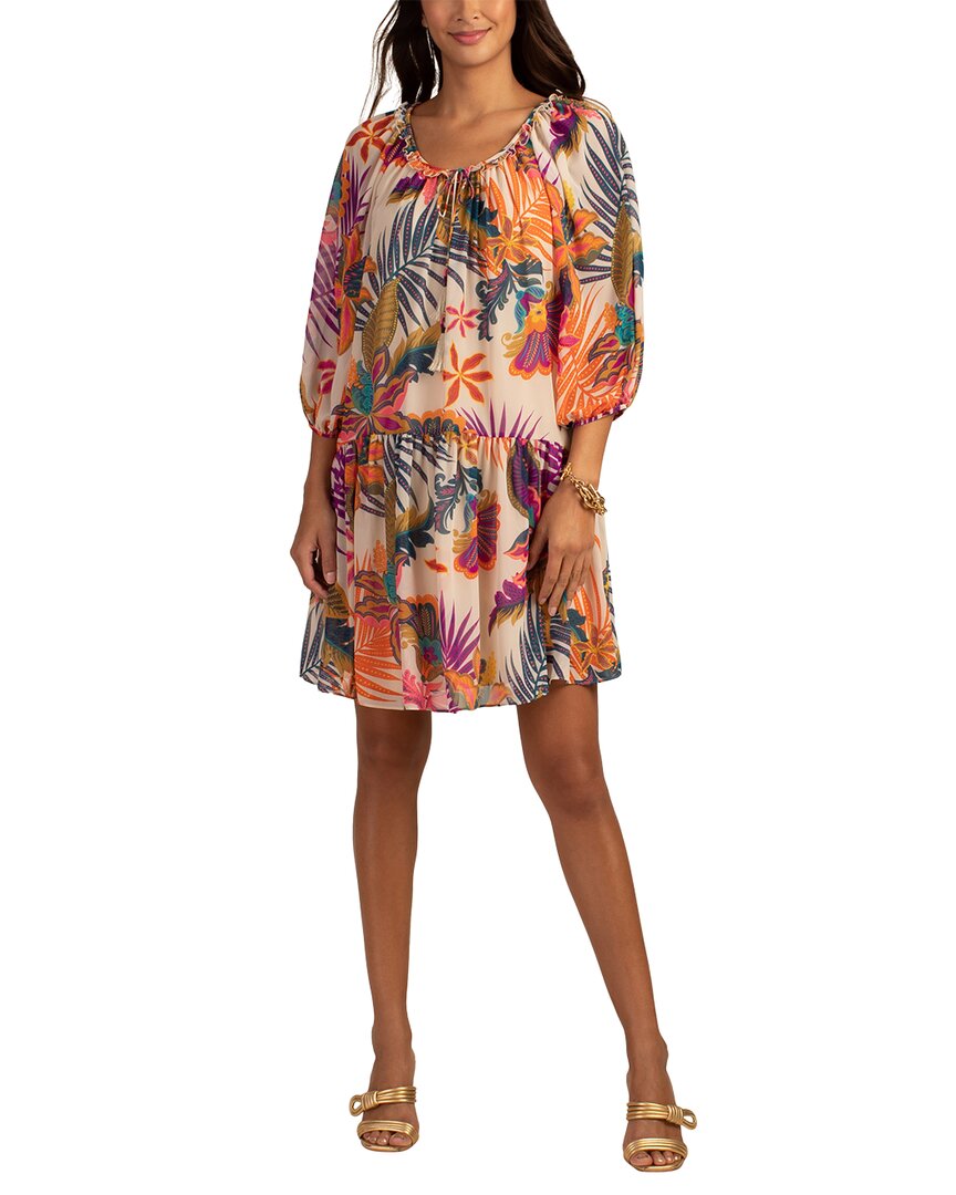 Trina Turk Women's Majorelle Floral Tassel Minidress