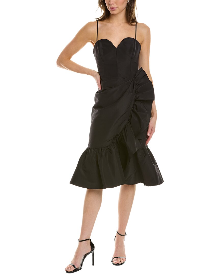 Shop Carolina Herrera Sweetheart Silk Cocktail Dress In Black