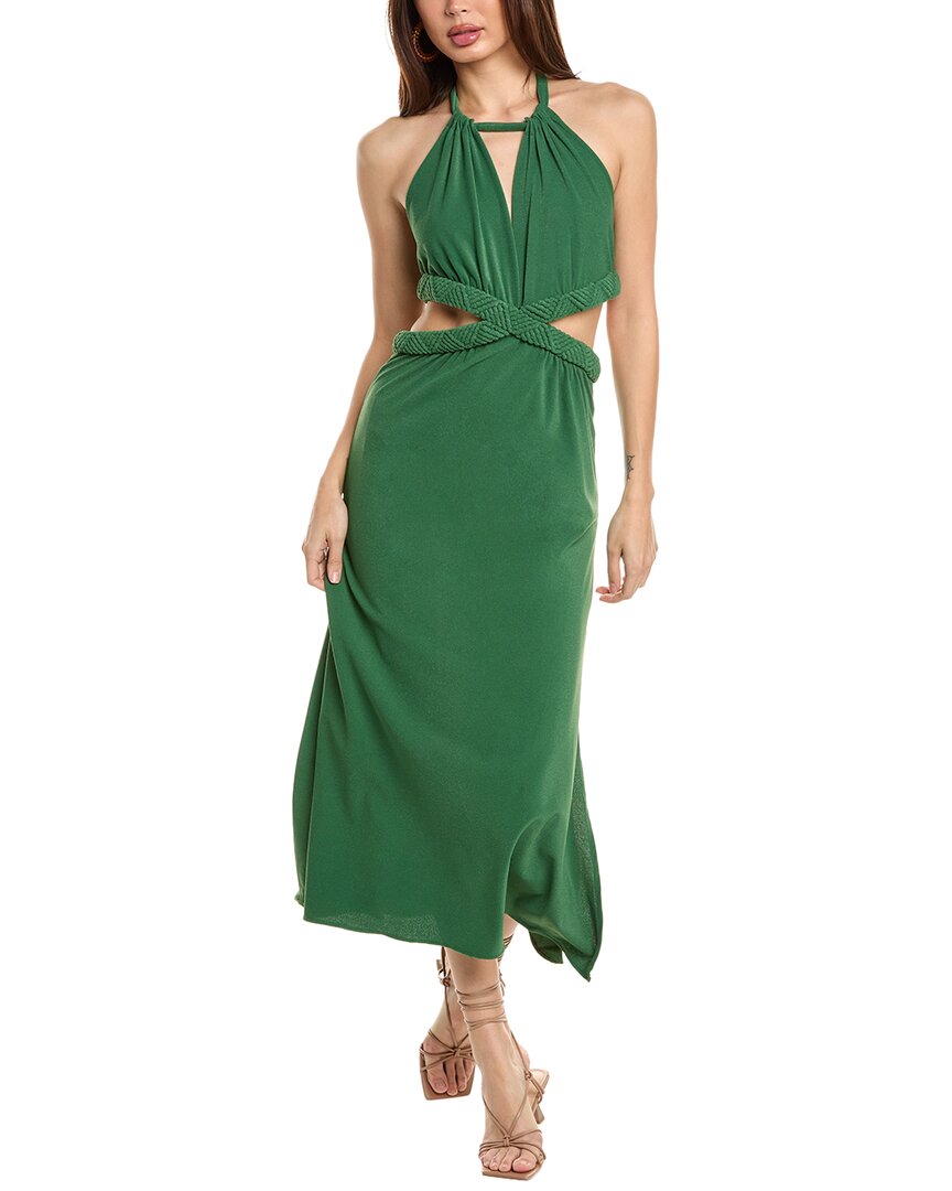 Juan De Dios San Agustin Midi Dress In Green