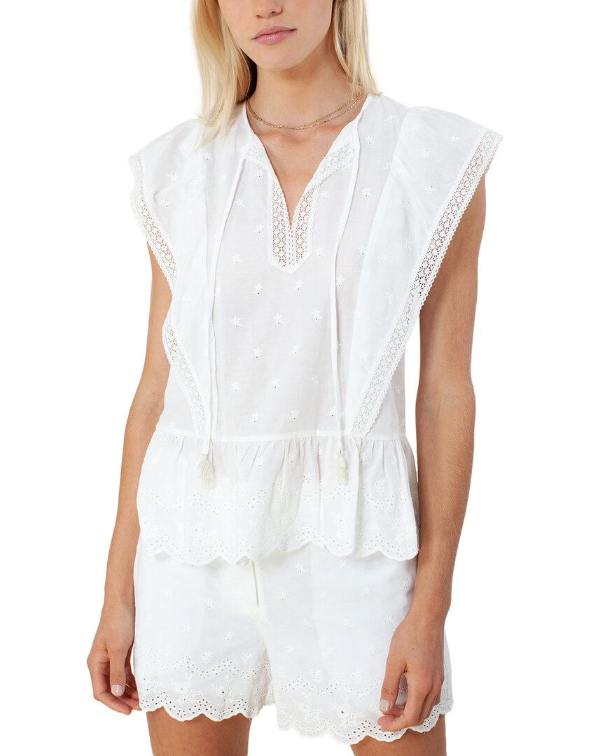 Hale Bob Solid Eyelet Top