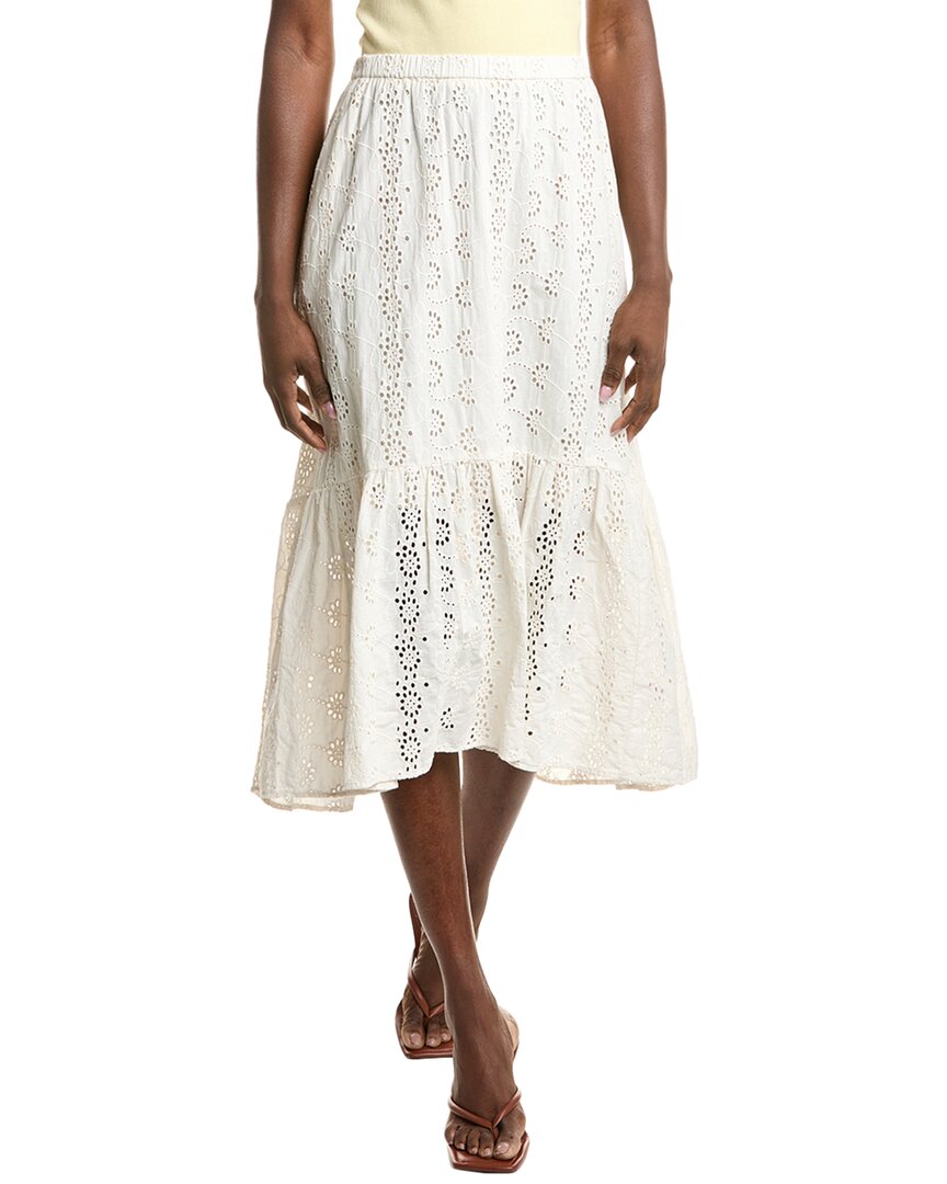 Velvet By Graham & Spencer Amelia Maxi Skirt In White