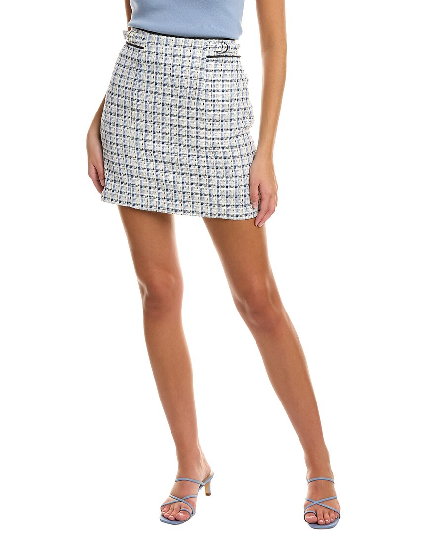 Shop Club Monaco D-ring Mini Skirt In Blue