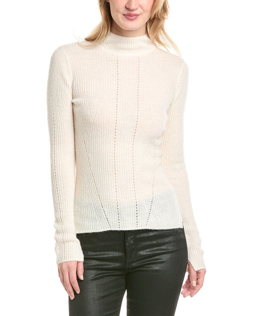Shop Allsaints Rhoda Turtleneck Wool & Alpaca-blend Sweater In White