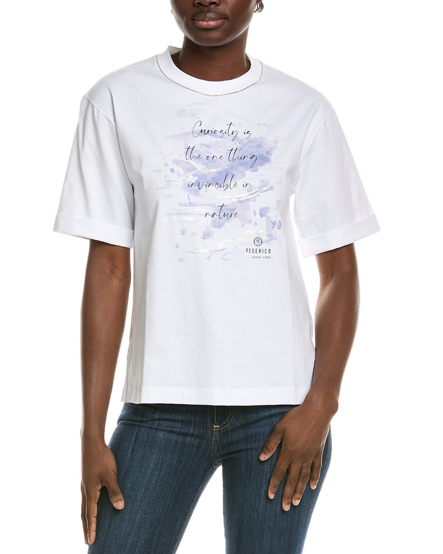 Shop Peserico T-shirt In White
