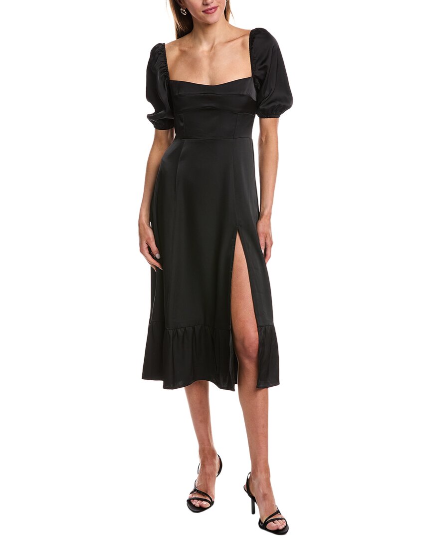 Shop Reveriee Puff Sleeve Midi Dress