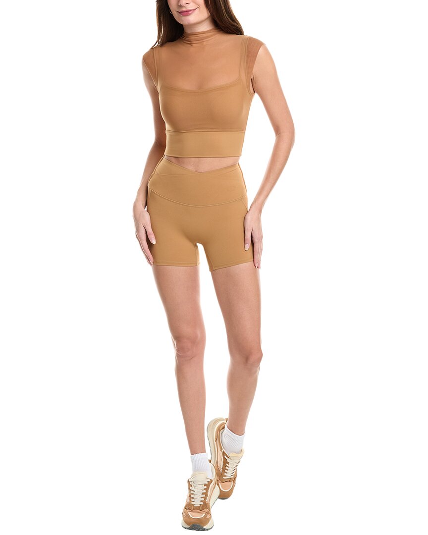 Phat Buddha 2pc Top & Short Set In Brown