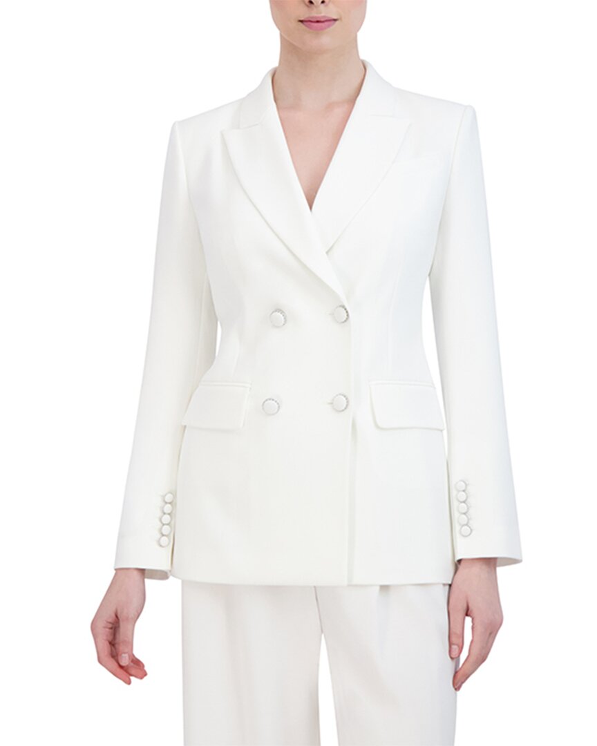 Bcbgmaxazria Double-breasted Relaxed Blazer In White