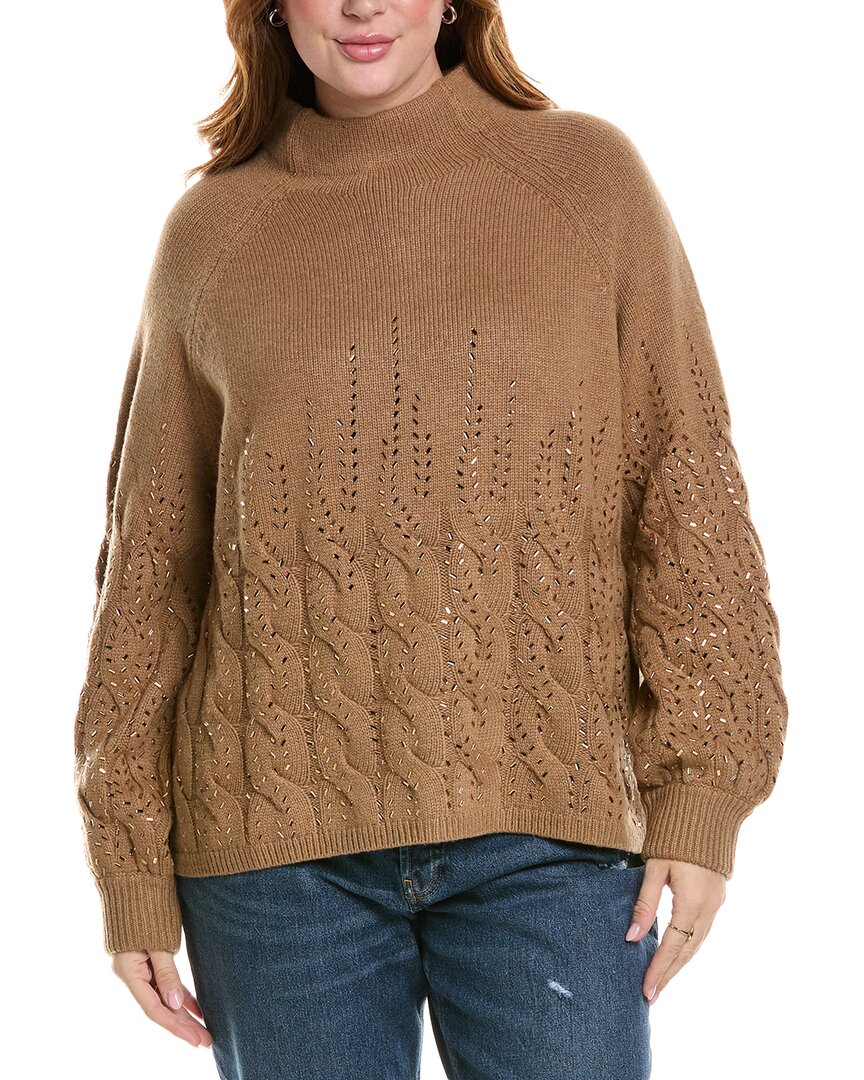 MARINA RINALDI MARINA RINALDI PLUS AMBROSIA WOOL-BLEND SWEATER