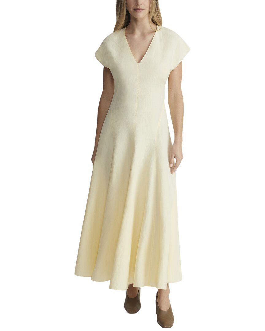 LAFAYETTE 148 LAFAYETTE 148 NEW YORK FLARED SILK & LINEN-BLEND MAXI DRESS