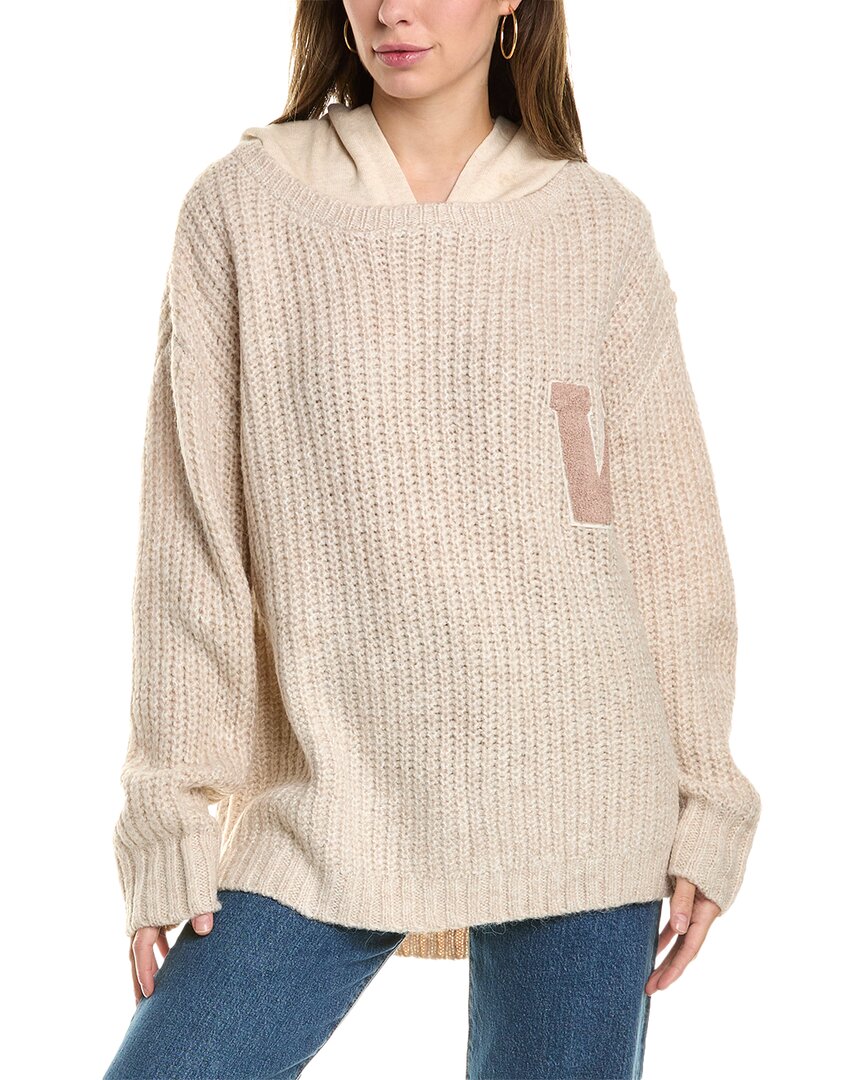 Vintage Havana Hooded Sweater In White