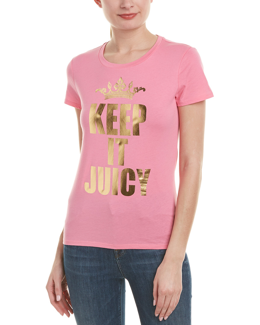 Shop Juicy Couture Keep It Juicy Classic T-shirt In Pink