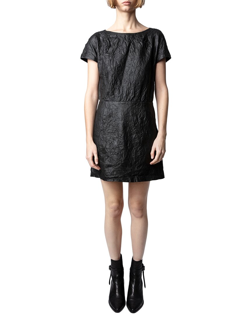 Zadig & Voltaire Rexa Froisse Leather Dress