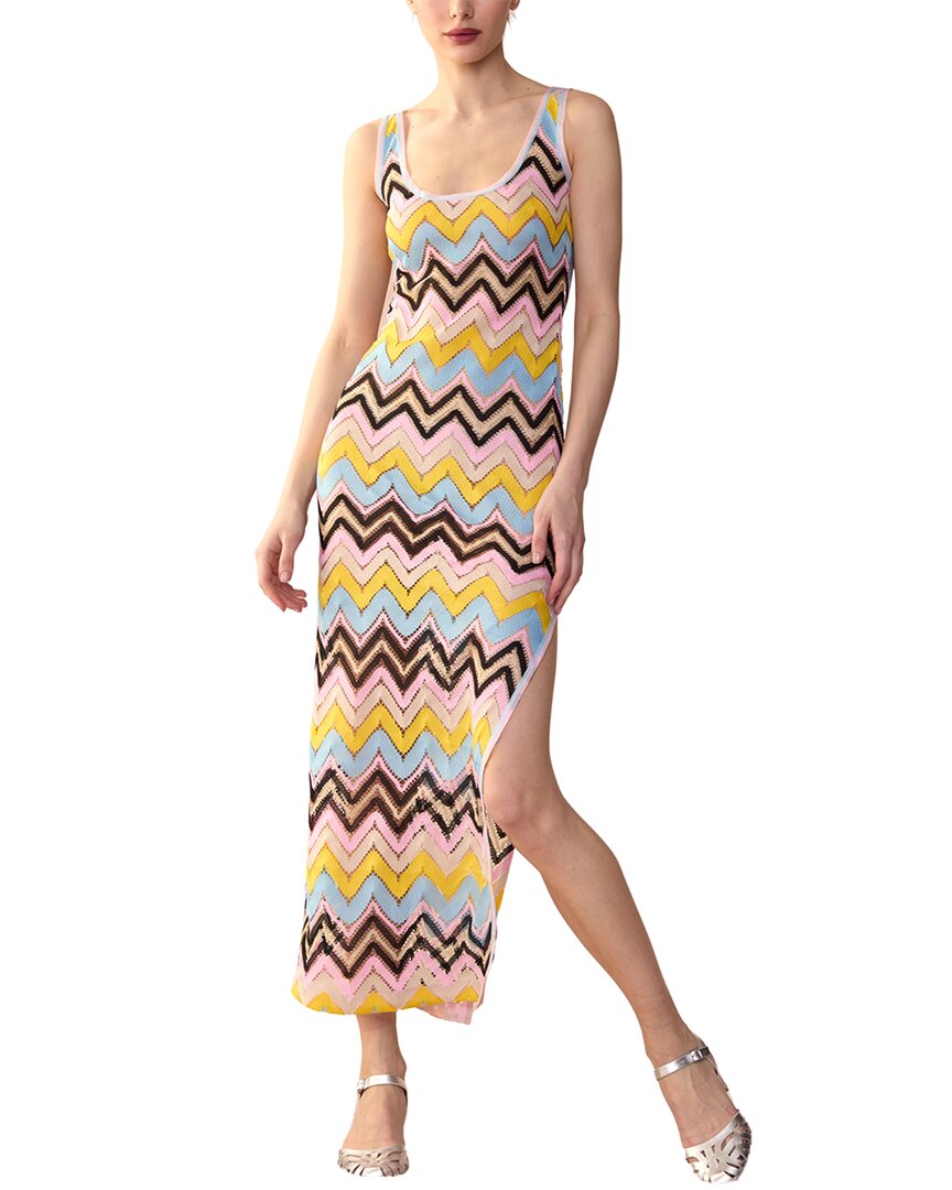 Cynthia Rowley Zig-zag Crochet Maxi Tank Dress