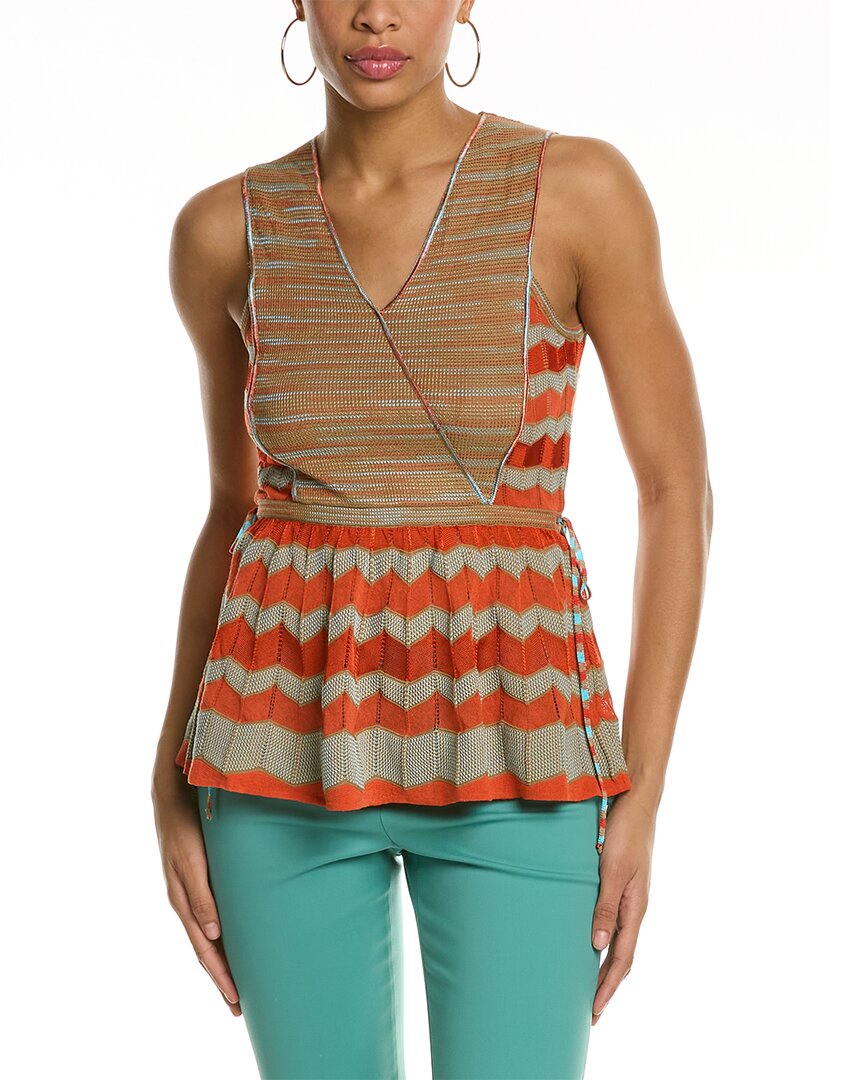M Missoni Tank Top In Red ModeSens