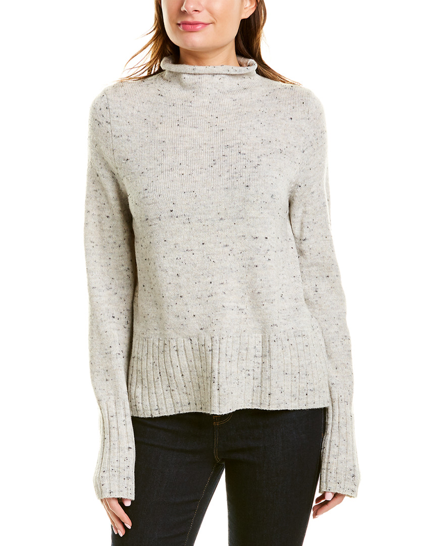 Madewell Turtleneck Wool-Blend Sweater Women's Grey Xl | eBay