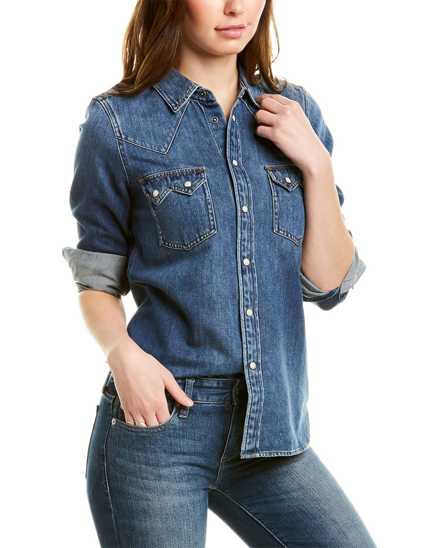 womens fitted denim shirt uk