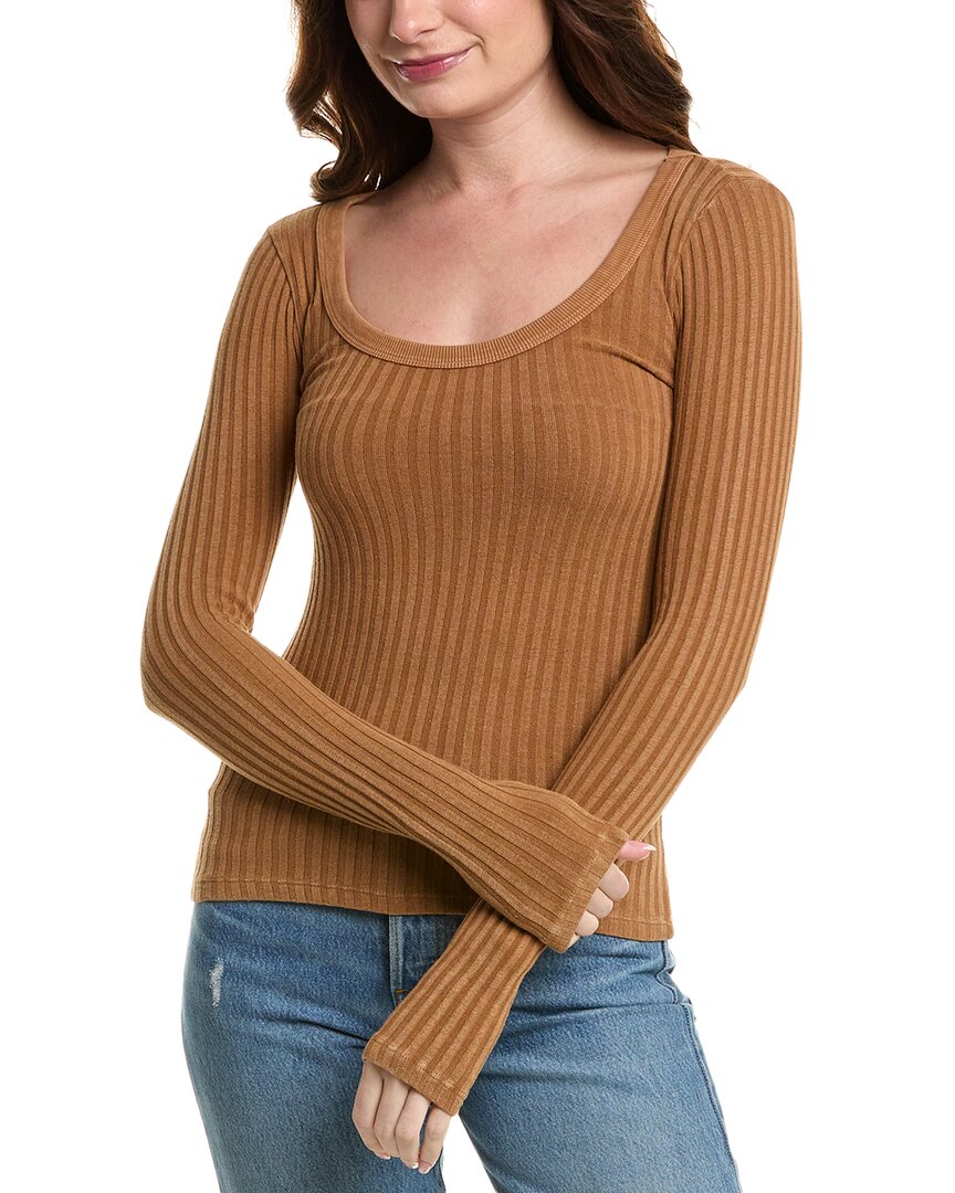 PROJECT SOCIAL T PROJECT SOCIAL T WHAT'S THE SCOOP WASHED RIB TOP