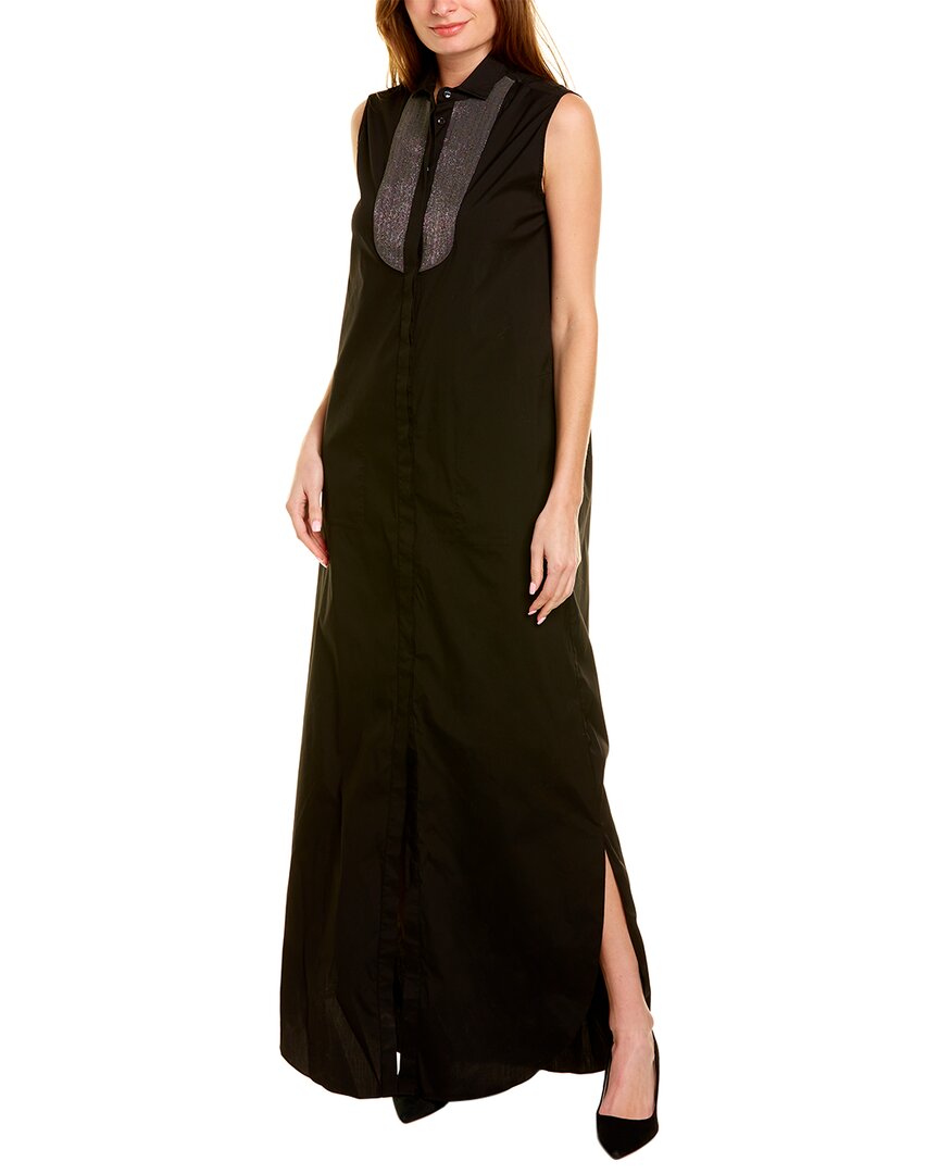 Brunello Cucinelli Silk Maxi Dress In Black