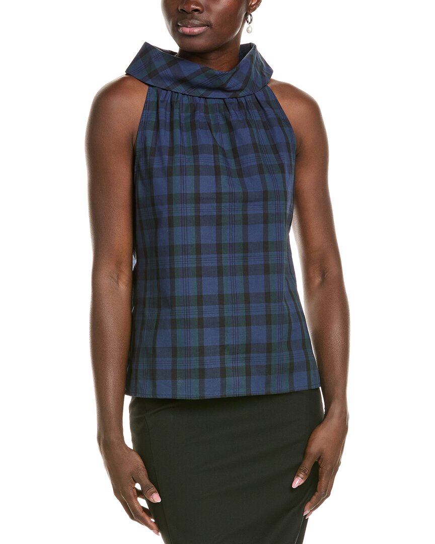 Sail To Sable Cowl Neck Top In Blue