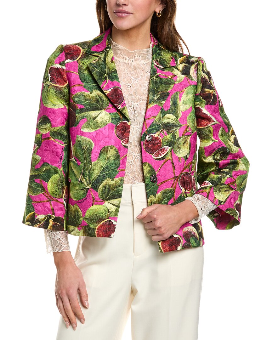Dolce & Gabbana Silk-blend Jacket In Pink
