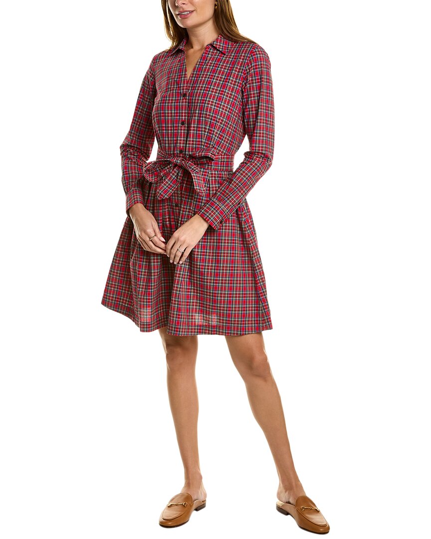 Shop Brooks Brothers Plaid Shirtdress In Red