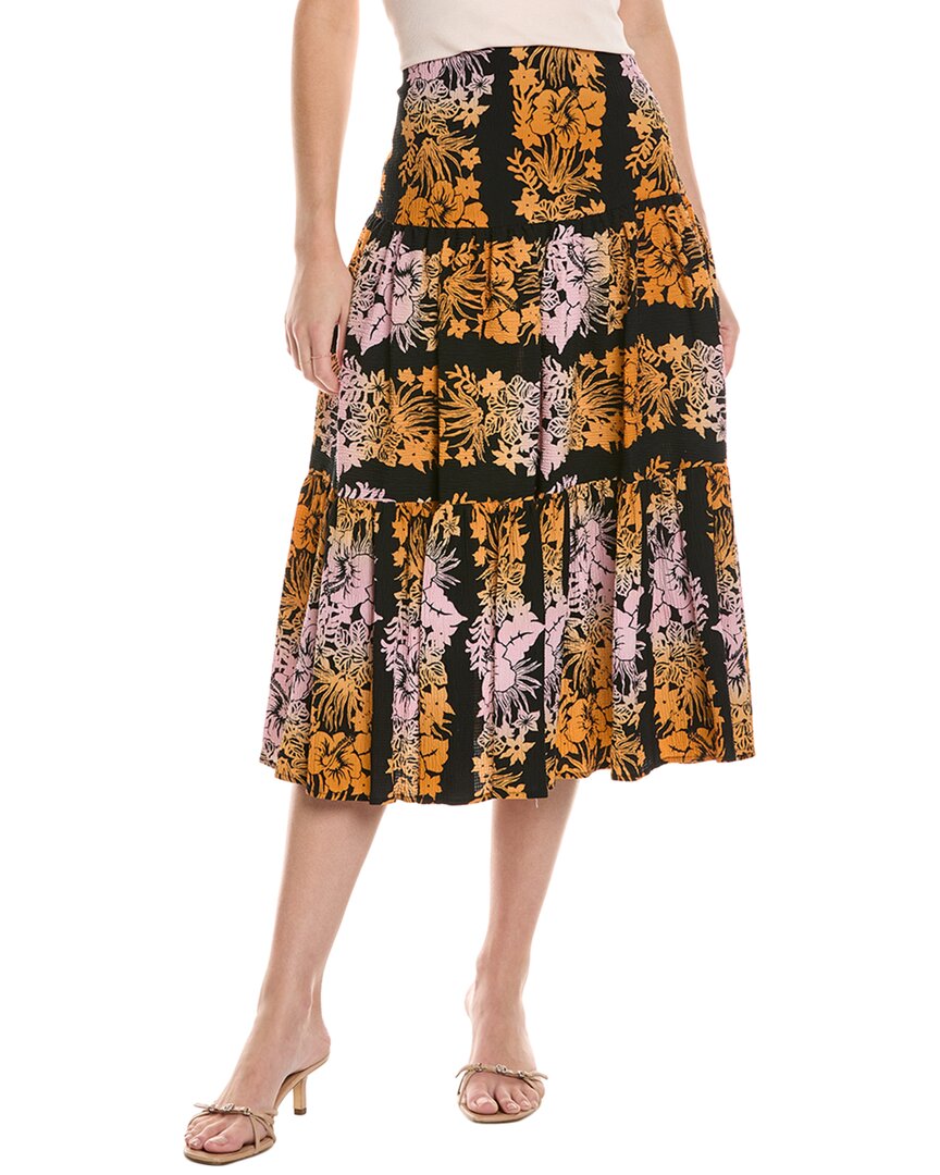 Sandro Midi Skirt In Black