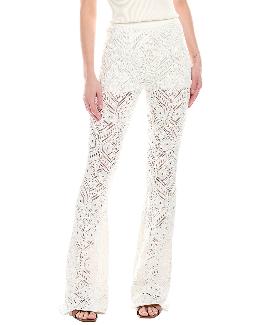 Patbo Crocheted Flare Pant In White