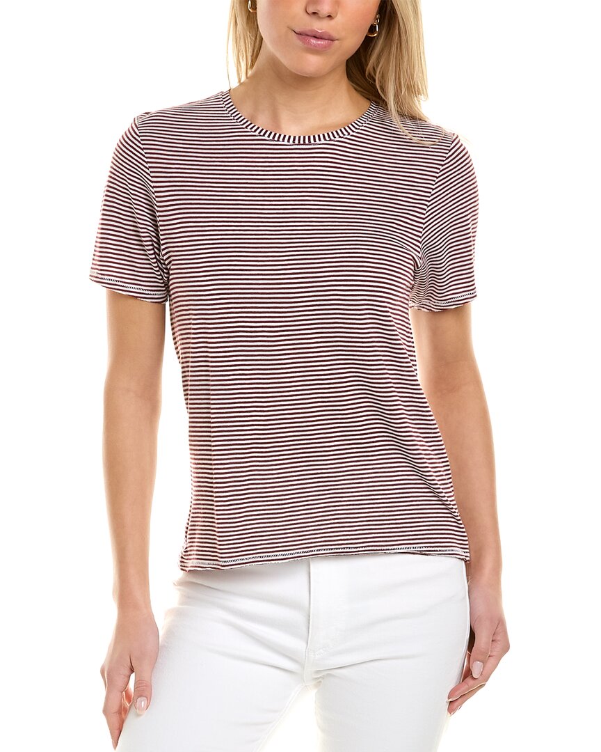 Rag & Bone Michal Linen-blend T-shirt In Red