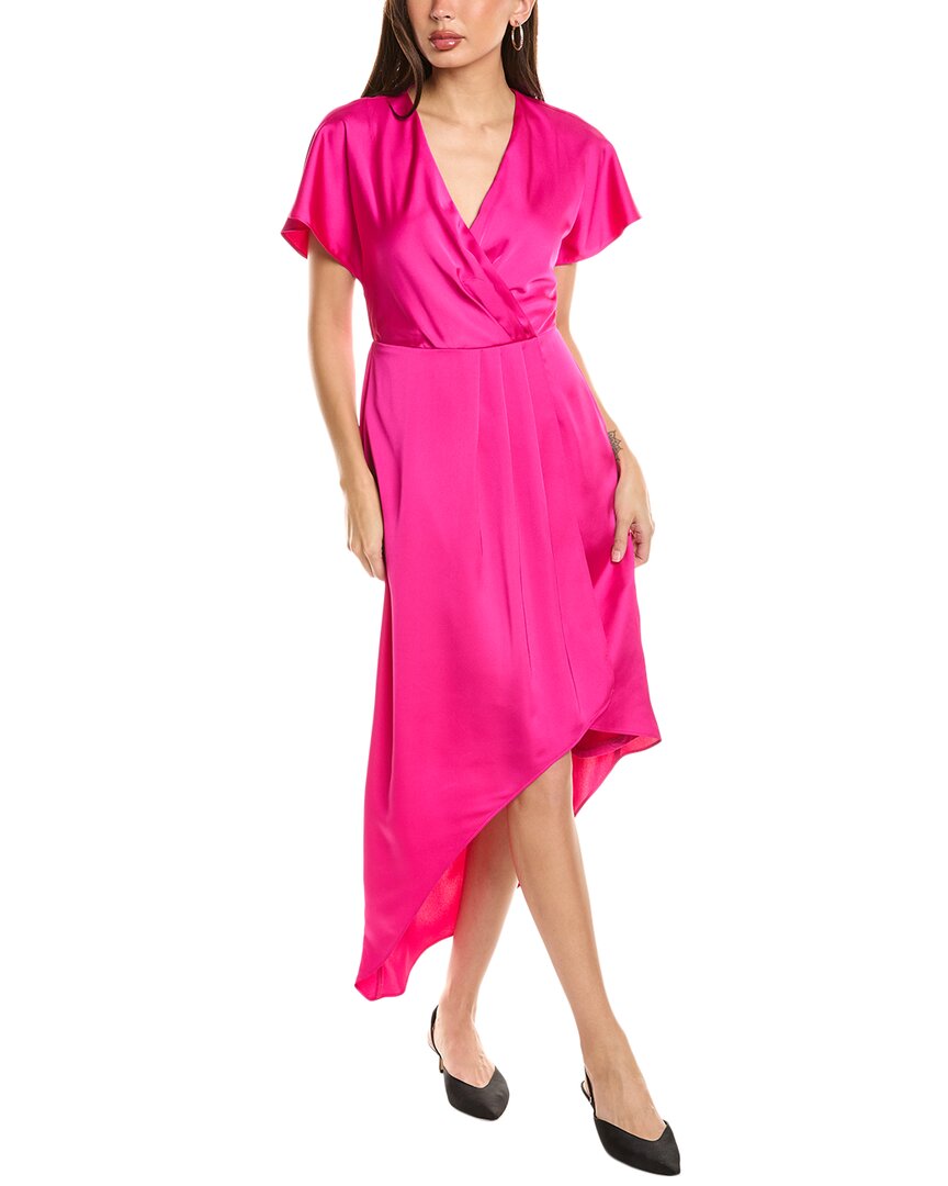 Joseph Ribkoff Scuba Crepe Trumpet Gown In Shocking Pink In Pink