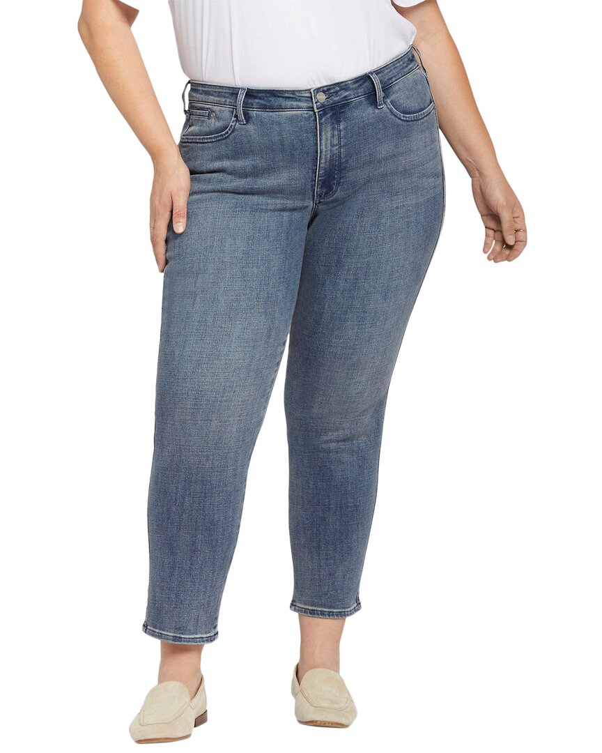 Nydj Plus Stella Womens Tapered Medium Wash Ankle Jeans