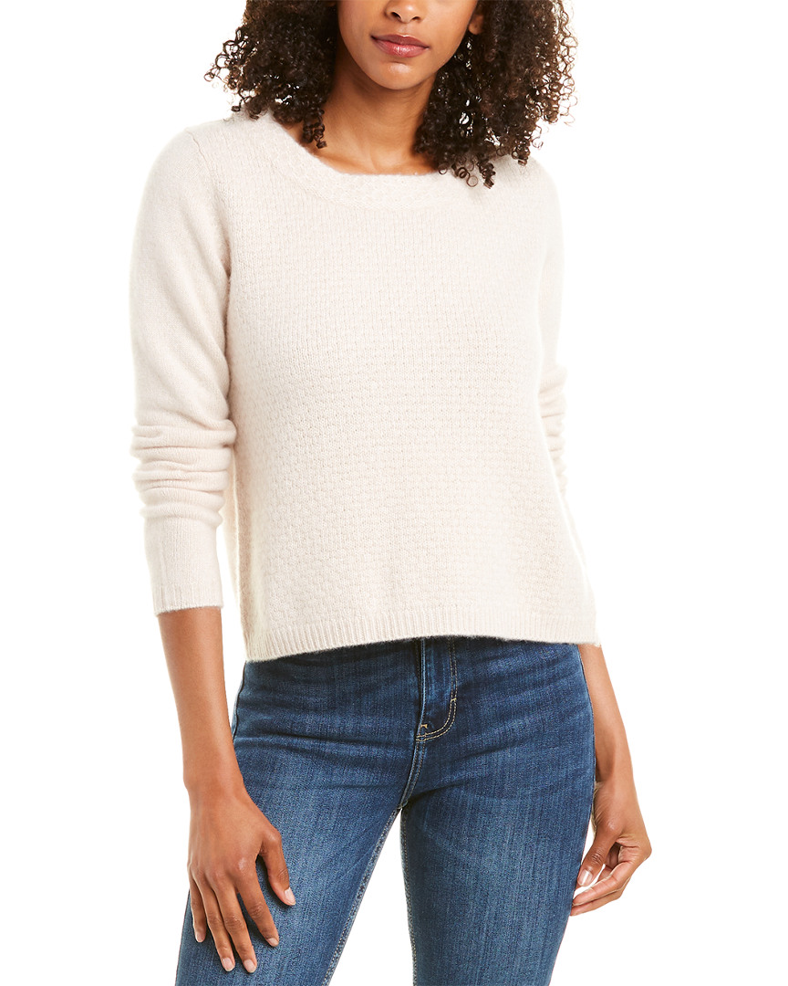 Raffi Texture Lurex Cashmere Sweater Women's White Xs | eBay
