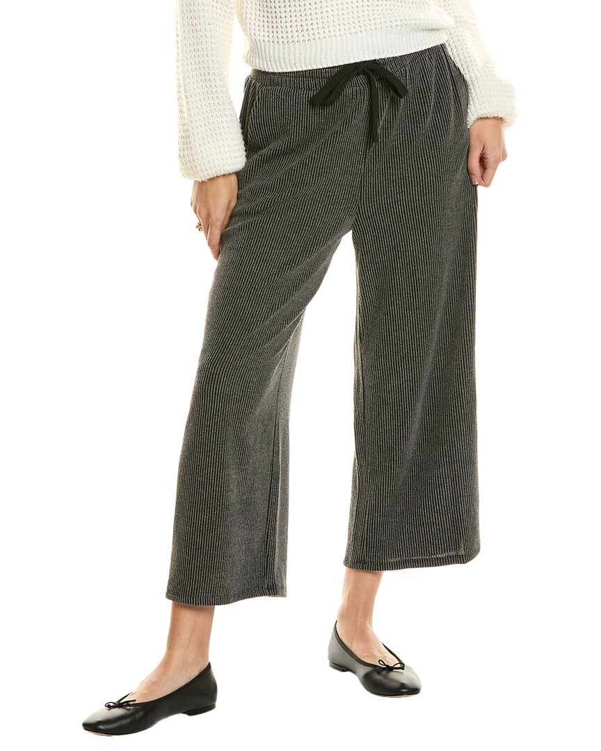 Bobeau Ember Wide Crop Pant In Gray