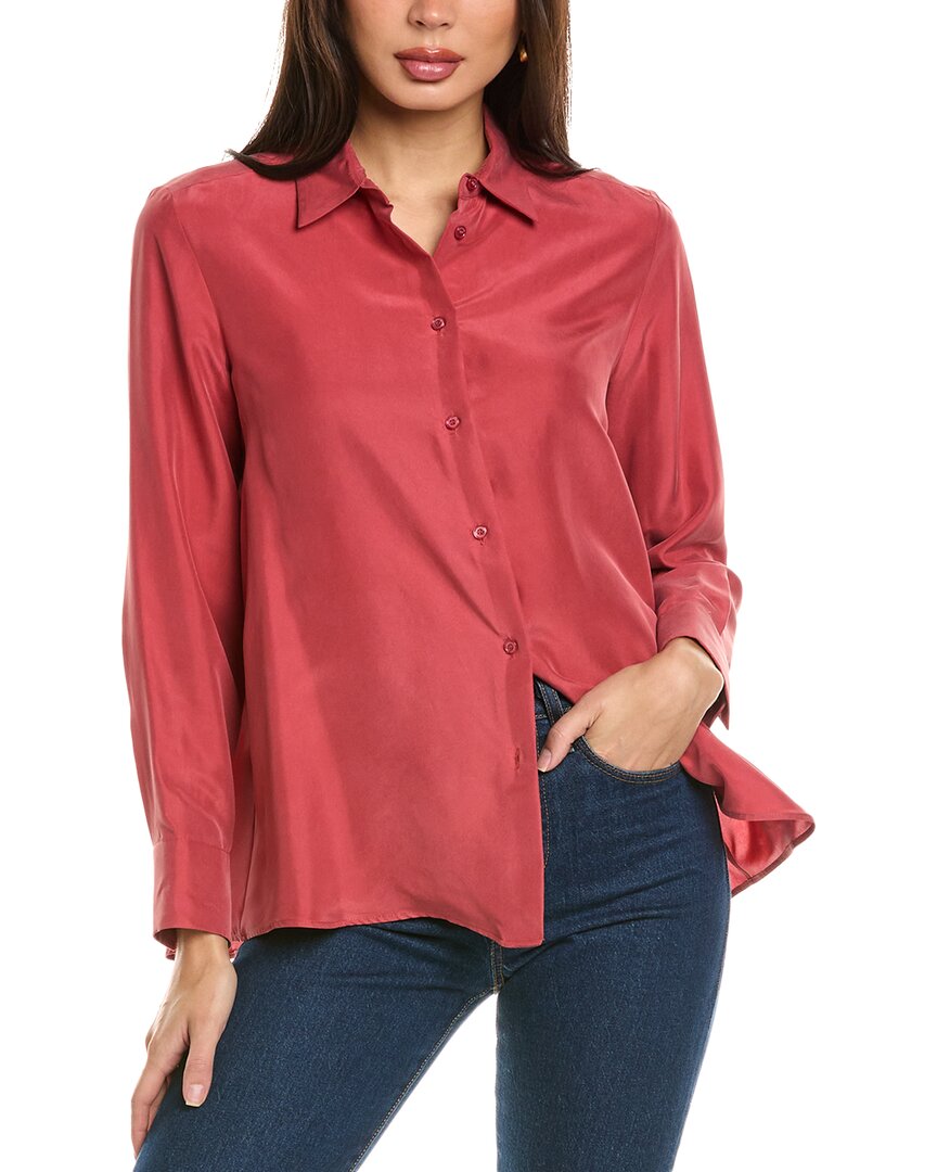 Weekend Max Mara Almina Silk Shirt In Red