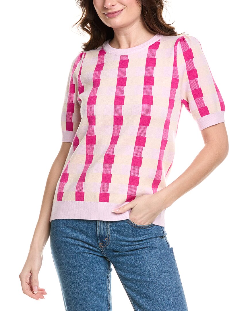 Fate Puff Sleeve Sweater In Pink